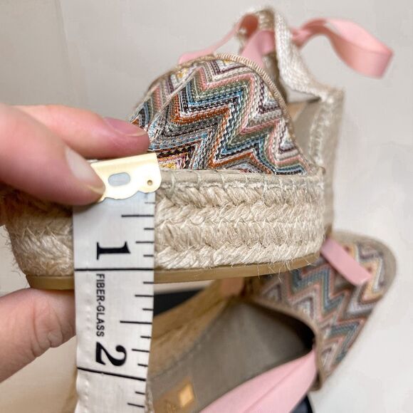 Vidorreta Chevron Colorful Lace Up Espadrilles Size 39 - Picture 11 of 11